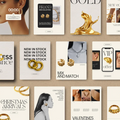 Luxury Jewelry Instagram Templates | Editable Canva Designs | 3 Months Access