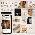 Luxury Jewelry Instagram Templates | Editable Canva Designs | Pro License