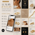 Luxury Jewelry Instagram Templates | Editable Canva Designs | Business License