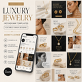 Luxury Jewelry Instagram Templates | Editable Canva Designs | Agency License
