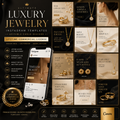 Luxury Jewelry Instagram Templates | Editable Canva Designs | Lifetime Commercial License